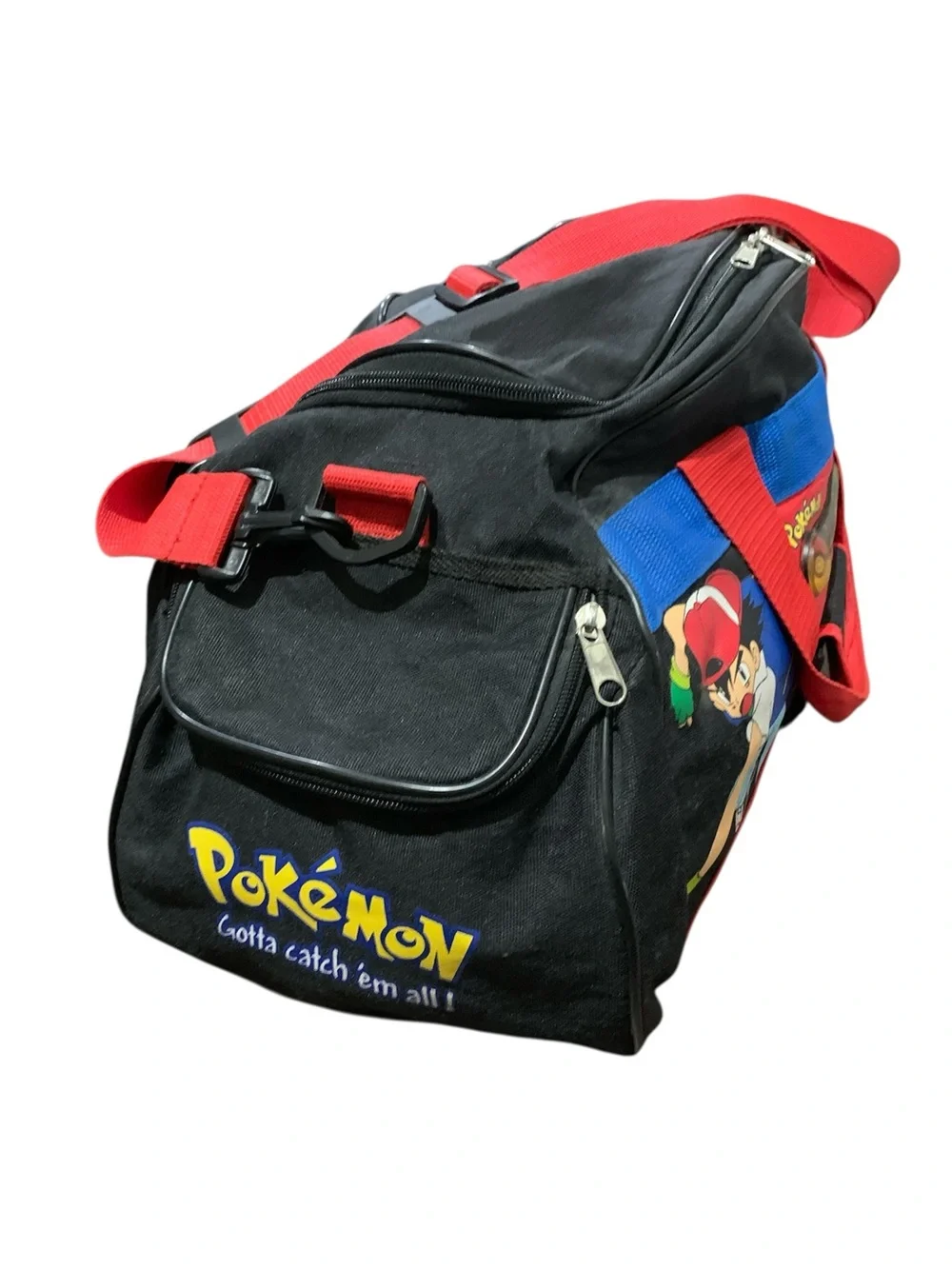 Vintage 1999 Nintendo Pokémon Duffel Travel Bag Pikachu & Ash Ketchum